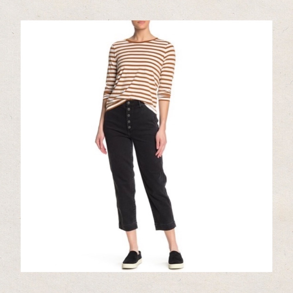 NWT 🌼 Madewell High Waist Button Fly Crop Jeans